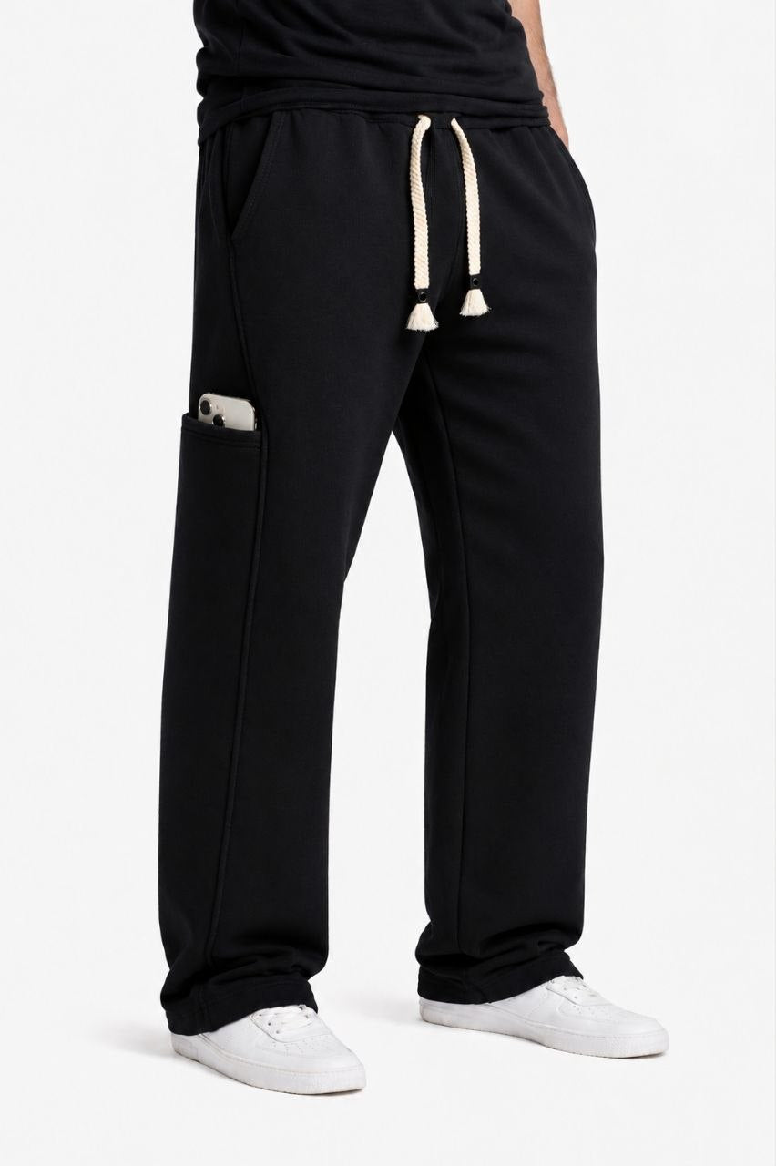 Plain Sweatpants With Hidden Pocket